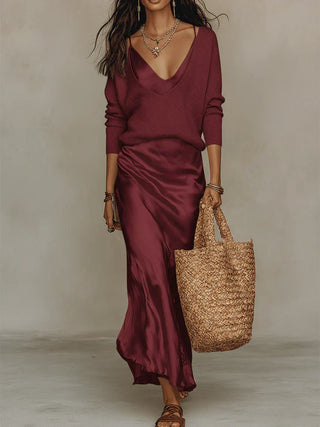 Solène | Slip Dress & Knit Set