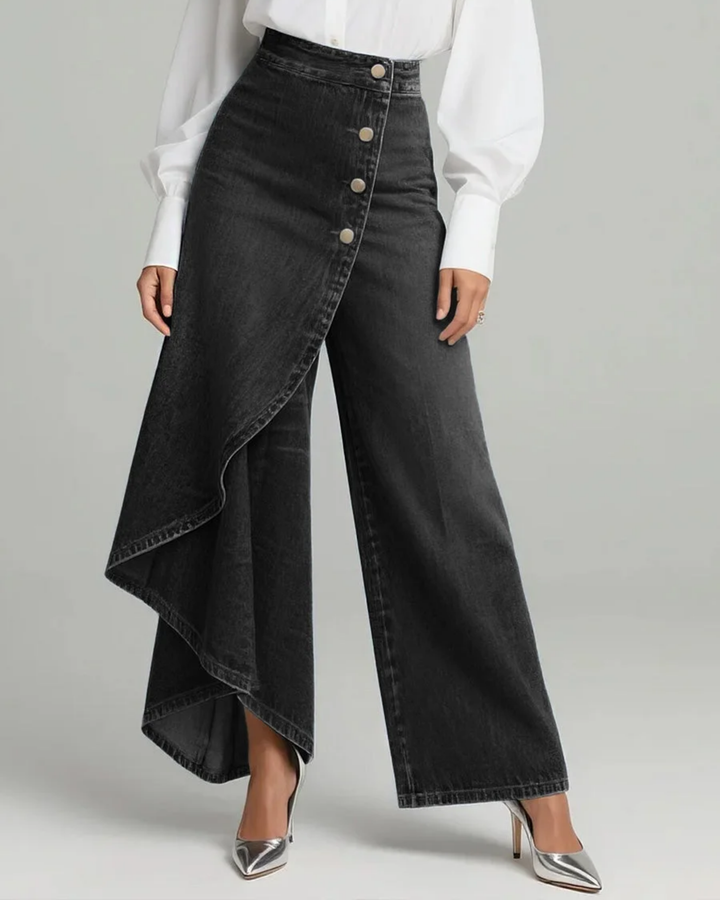 Dinaya | Denim Wrap Trousers