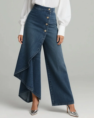 Dinaya | Denim Wrap Trousers