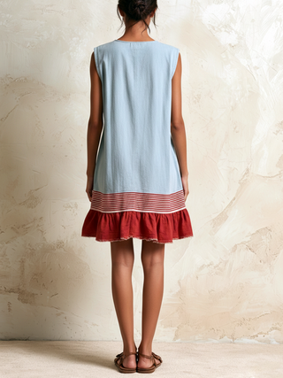 AMAYA™ | Sleeveless Cotton Tunic Dress