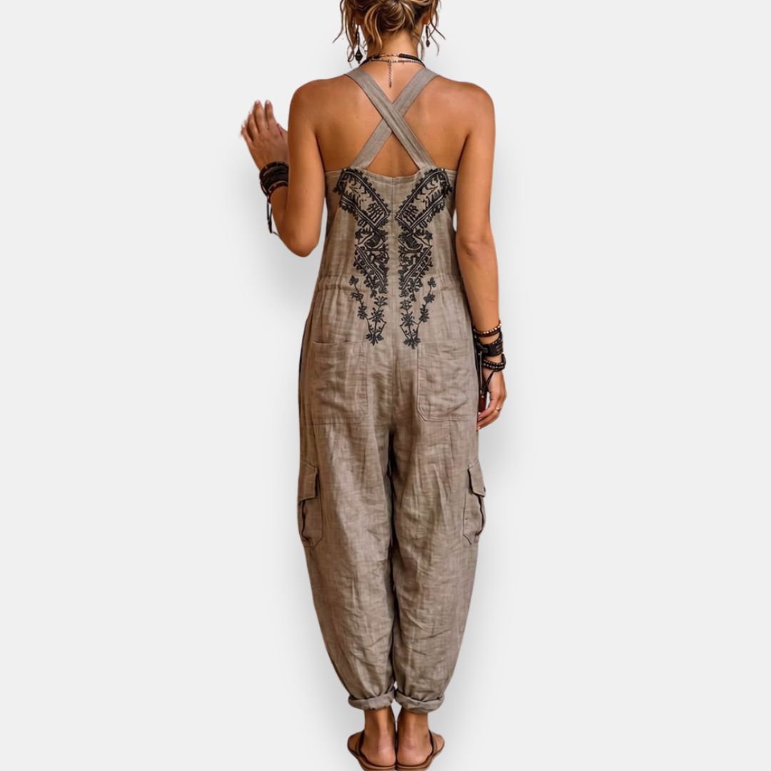 Maria Teresa | Embroidered Bohemian Jumpsuit