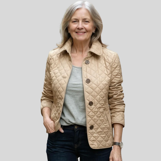 HAILEY | CASUAL QUILTED JACKET WITH TURNED-DOWN COLLAR