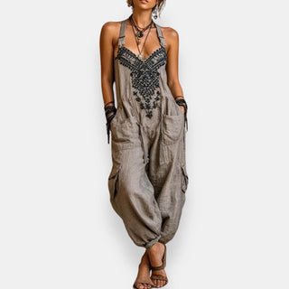 Maria Teresa | Embroidered Bohemian Jumpsuit