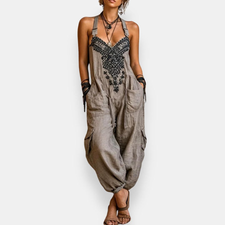 Maria Teresa | Embroidered Bohemian Jumpsuit