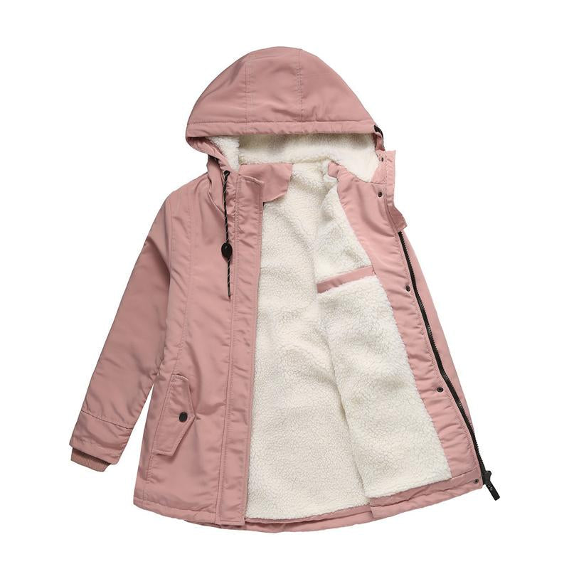 June | Heide Quilted Hooded Winter Coat