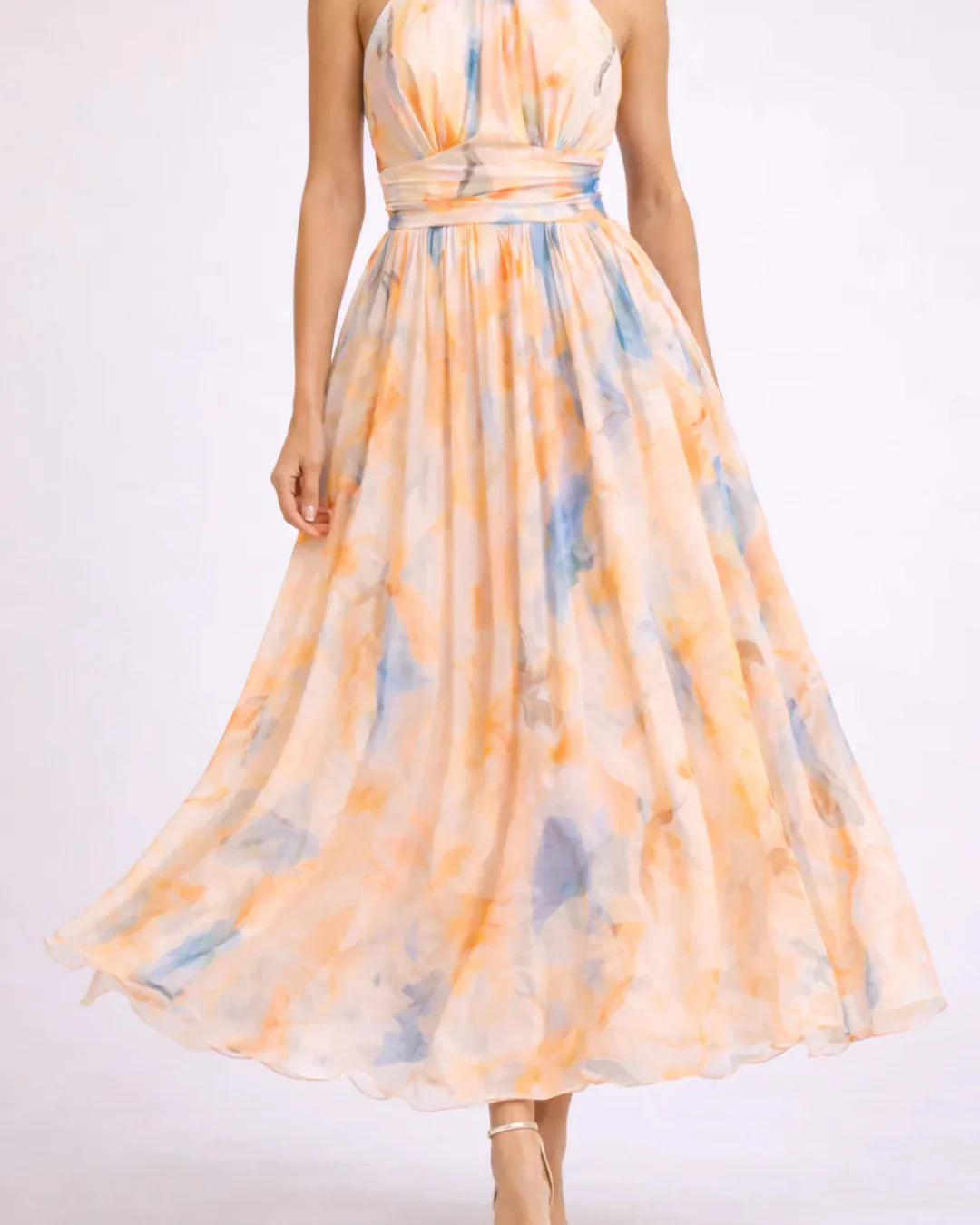 Sandy – Sunset Bloom Midi Dress