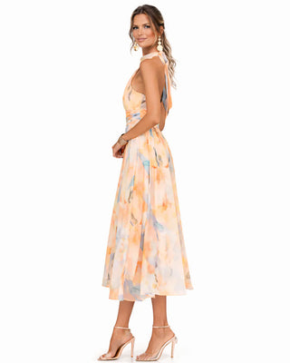 Sandy – Sunset Bloom Midi Dress