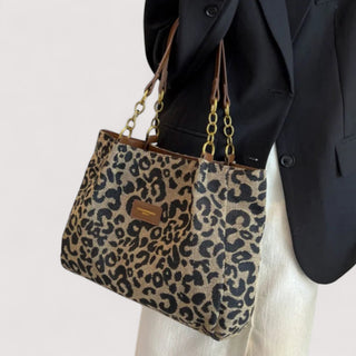 Lévrier – Leopard Canvas Shopping Bag