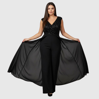 ZORAIDA QUINN | STYLISH SLEEVELESS JUMPSUIT DRESS
