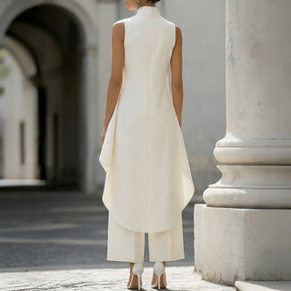 Valentina | Elegant High-Neck Draped Jumpsuit