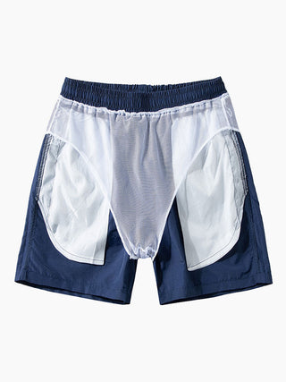 Keanu | Geometric Print Shirt & Swim Shorts