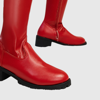 FENISSE | CHUNKY HEEL THIGH-HIGH BOOTS