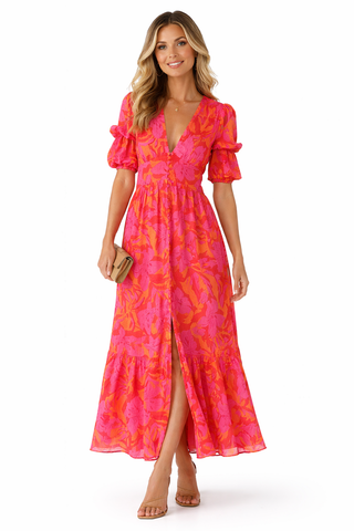 Lea – Sunset Bloom Maxi Dress
