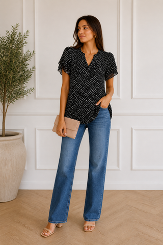 Amara – Floral Puff Sleeve Blouse