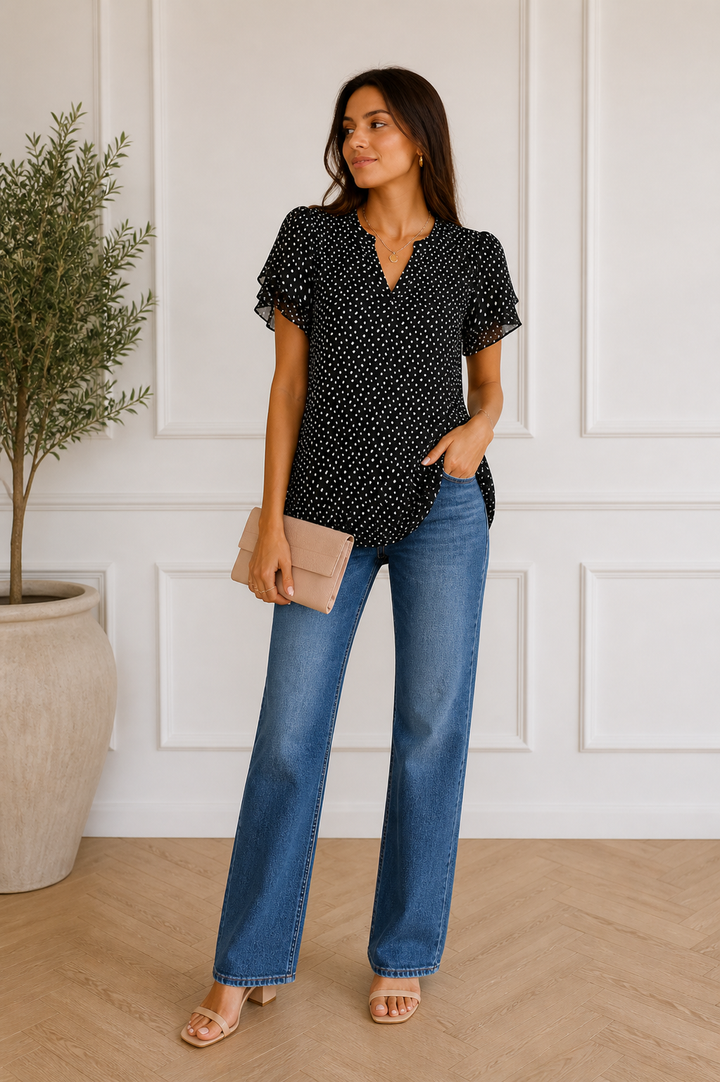 Amara – Floral Puff Sleeve Blouse