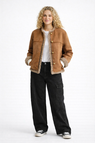Abbey - Timeless Brown Suede Jacket