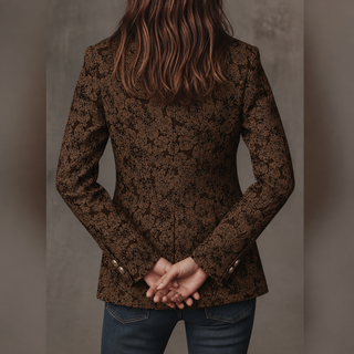 Loretta – Jacquard Blazer in Cashmere Fitted