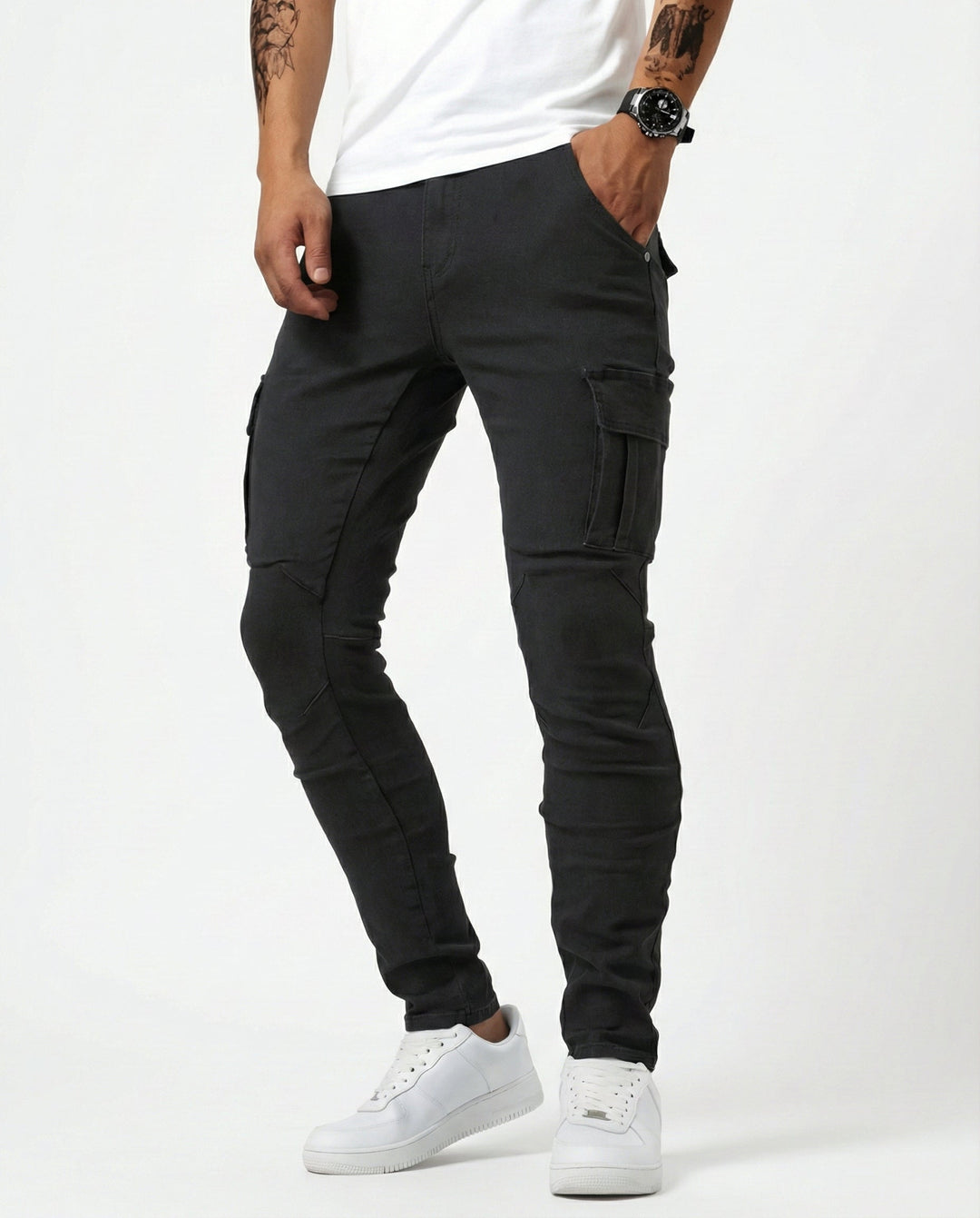 Jason | Durable Elastic Cargo Trousers