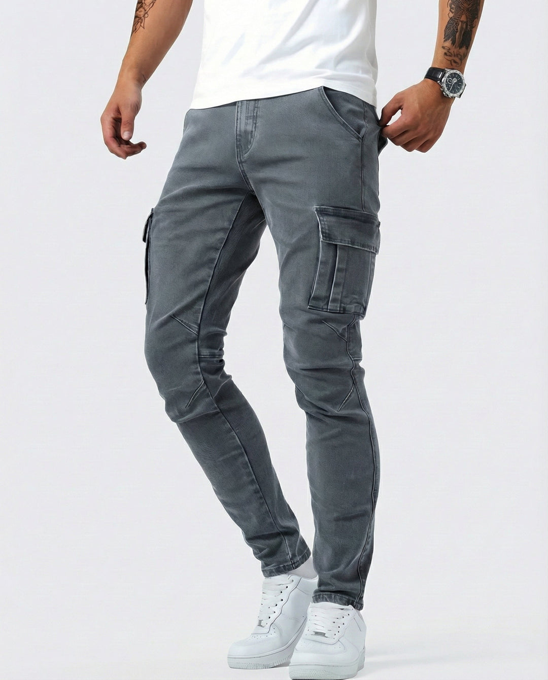 Jason | Durable Elastic Cargo Trousers