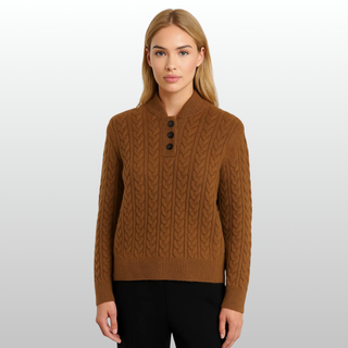 YSELLA | CABLE-KNIT CARDIGAN WITI BUTTONS