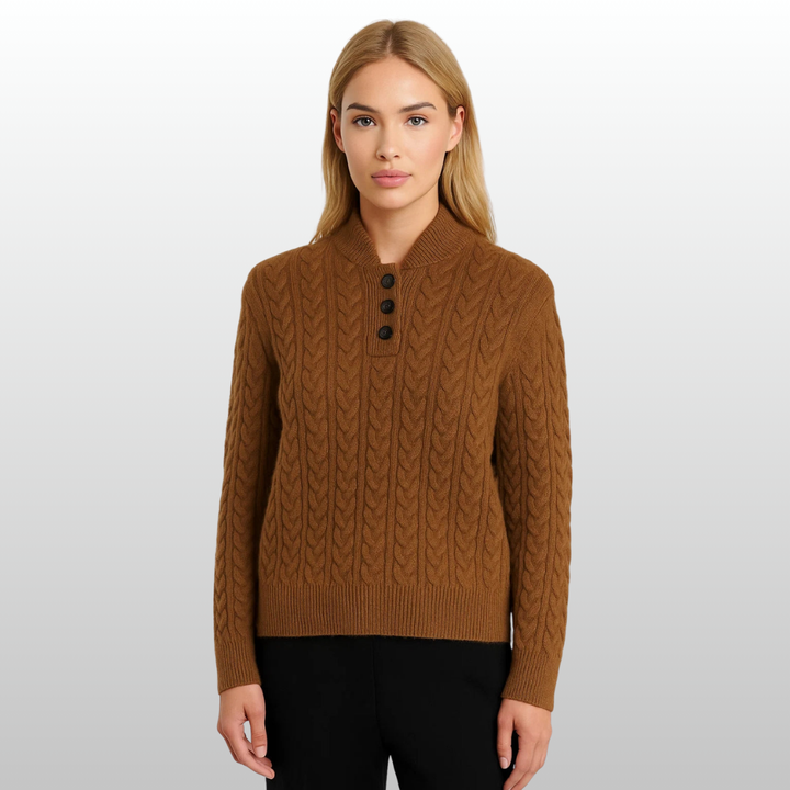 YSELLA | CABLE-KNIT CARDIGAN WITI BUTTONS