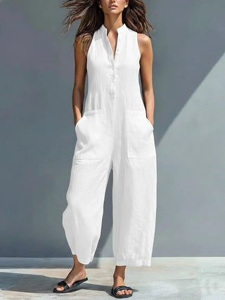 PHOEBE | WIDE-LEG BUTTONED JUMPSUIT