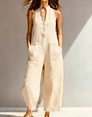 PHOEBE | WIDE-LEG BUTTONED JUMPSUIT