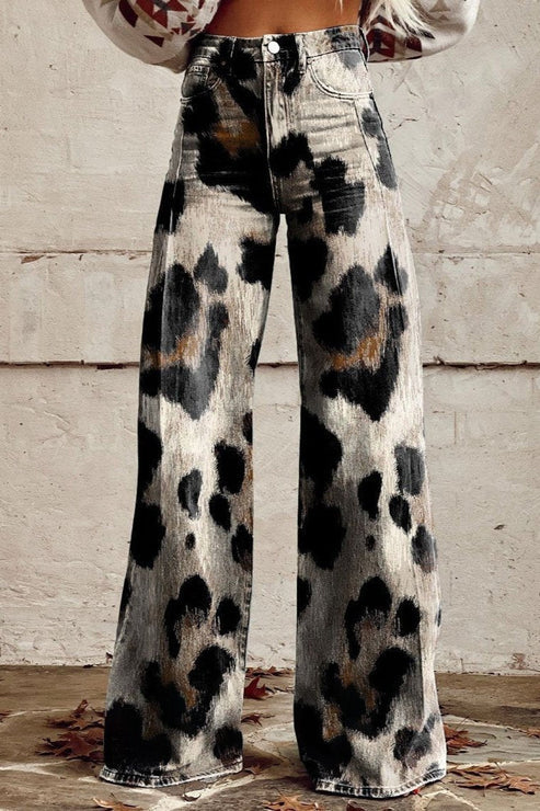 Cirilla | Vibrant Retro Wide-Leg Trousers
