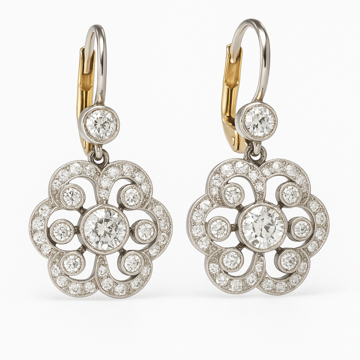 CRYSTAL MANDALA RETRO EARRINGS