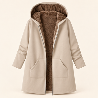 Evelyn™ | Cozy Sherpa-Lined Hooded Coat
