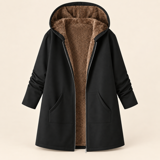 Evelyn™ | Cozy Sherpa-Lined Hooded Coat