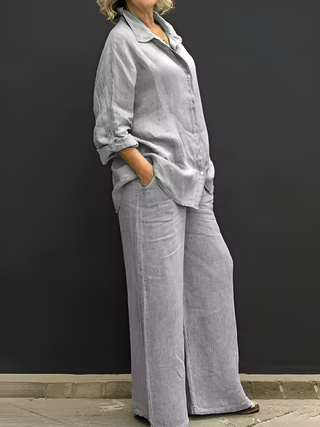 Lara | Linen Shirt Suit