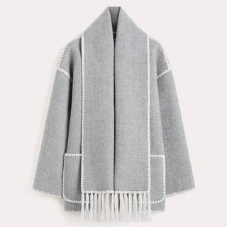 ZYRA | FRINGED SCARF JACKET