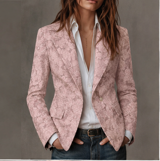 Loretta – Jacquard Blazer in Cashmere Fitted