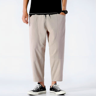 Harrison | Relaxed Cotton-Linen Cropped Trousers
