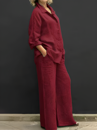 Lara | Linen Shirt Suit