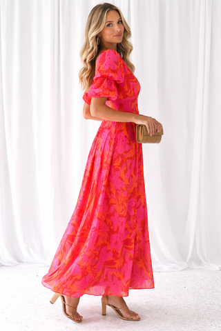Lea – Sunset Bloom Maxi Dress
