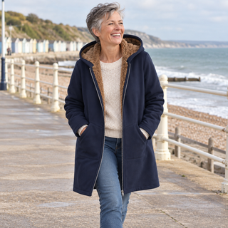 Evelyn™ | Cozy Sherpa-Lined Hooded Coat