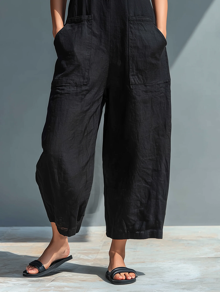 PHOEBE | WIDE-LEG BUTTONED JUMPSUIT