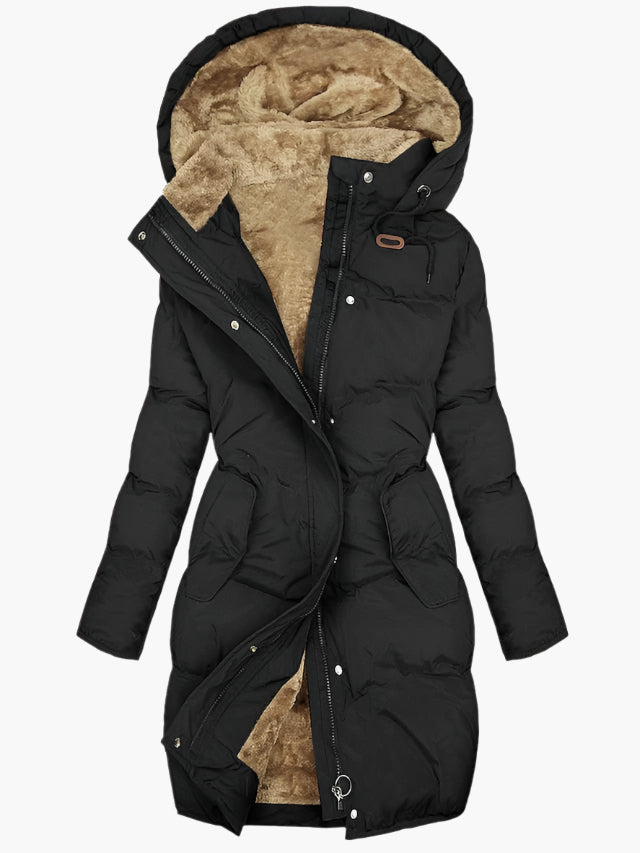 ARTEMIS | ELEGANT QUILTED HOODED COAT