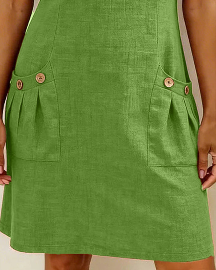 Clara™ | Cotton Dress with Zipper Pocket
