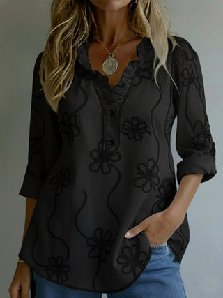 Chloe | Embroidered Floral Spring Blouse