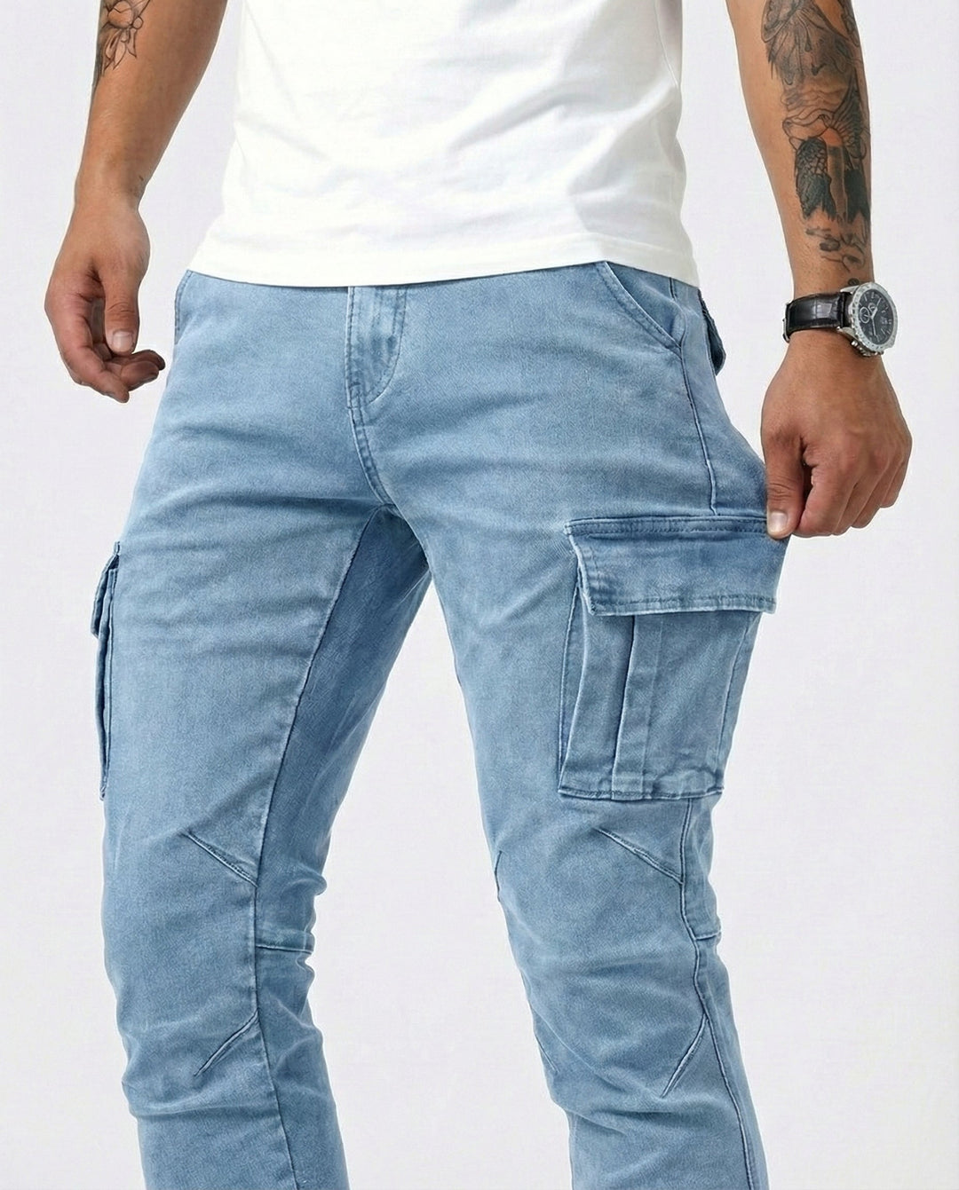 Jason | Durable Elastic Cargo Trousers