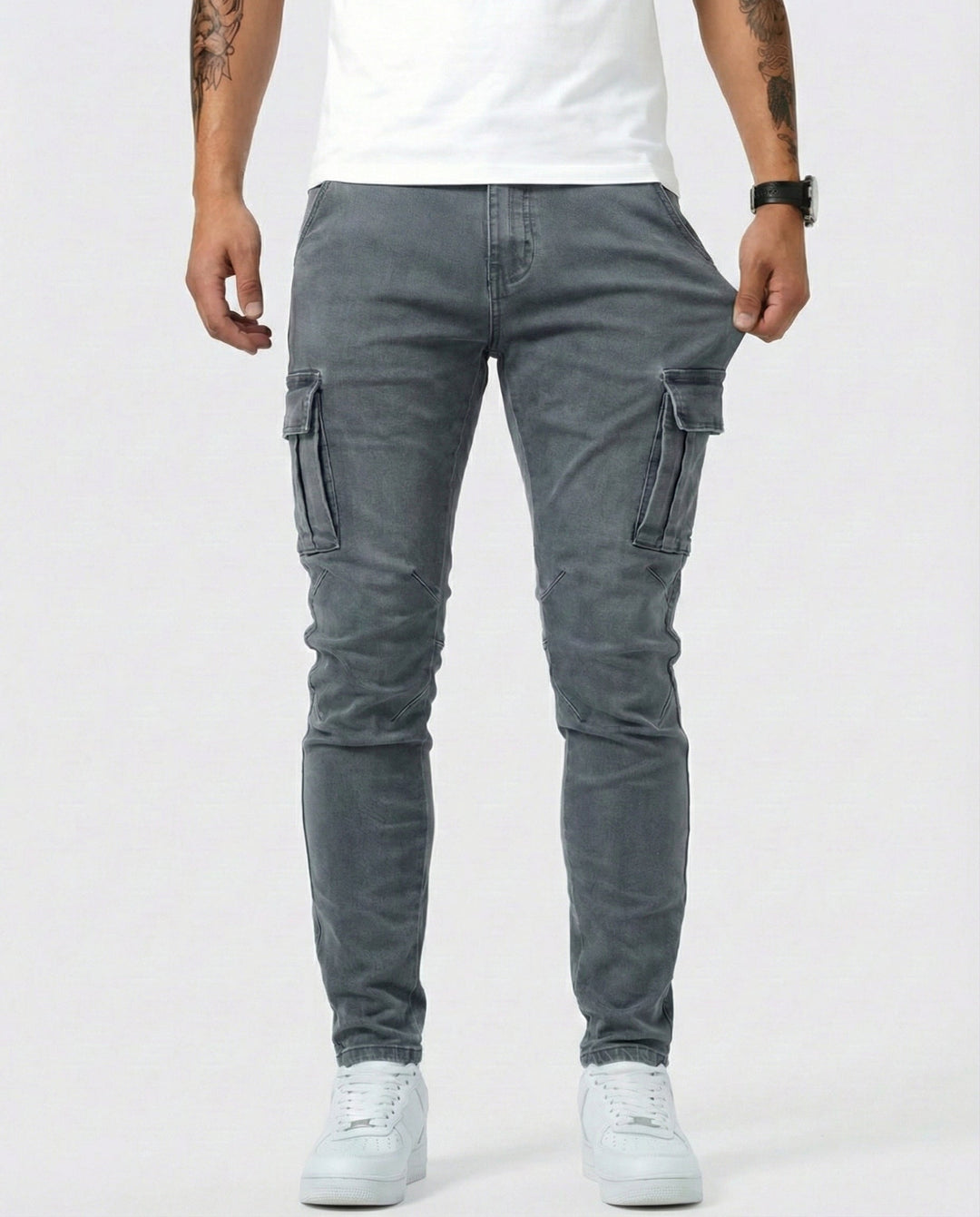Jason | Durable Elastic Cargo Trousers