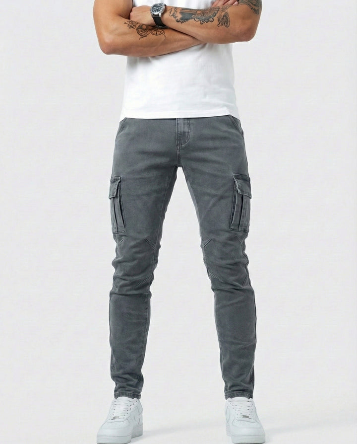 Jason | Durable Elastic Cargo Trousers