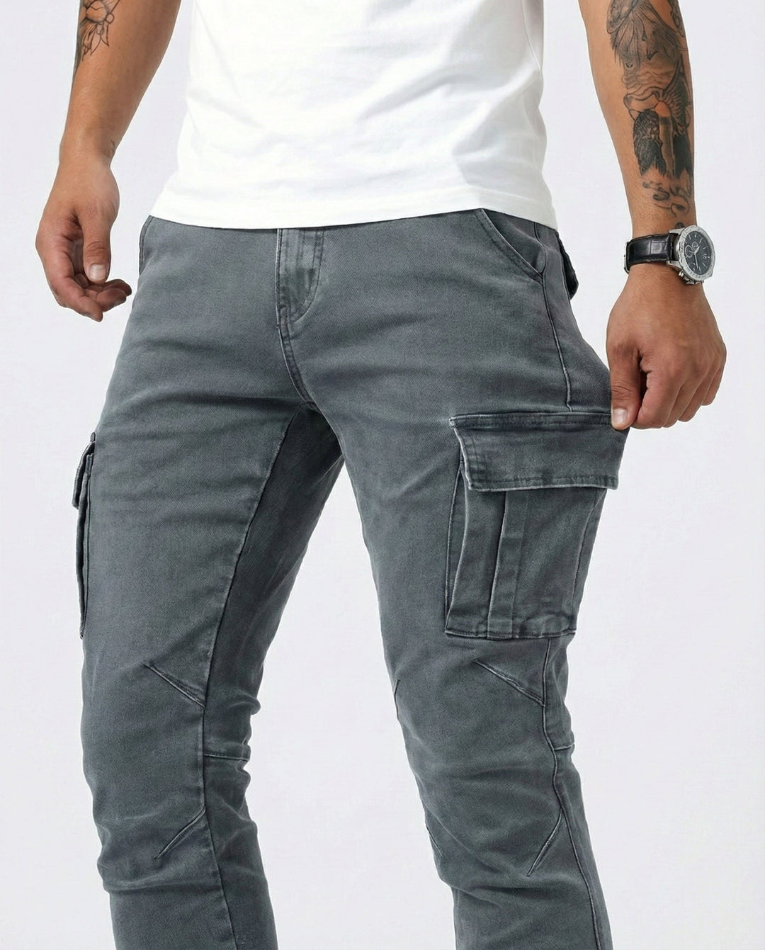 Jason | Durable Elastic Cargo Trousers