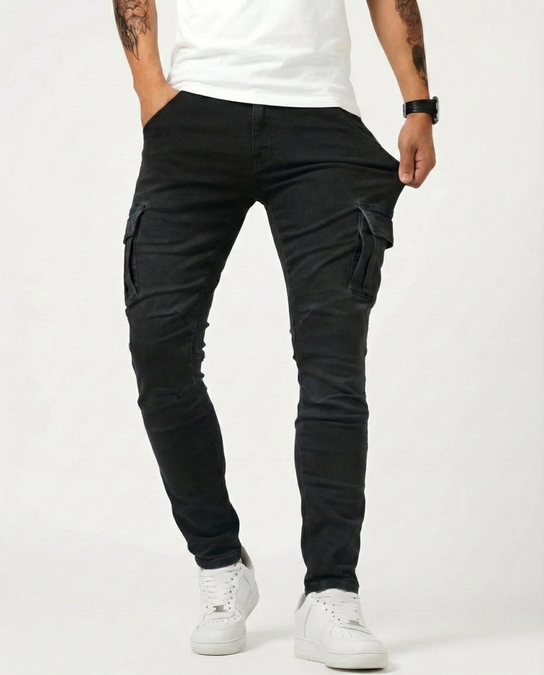 Jason | Durable Elastic Cargo Trousers