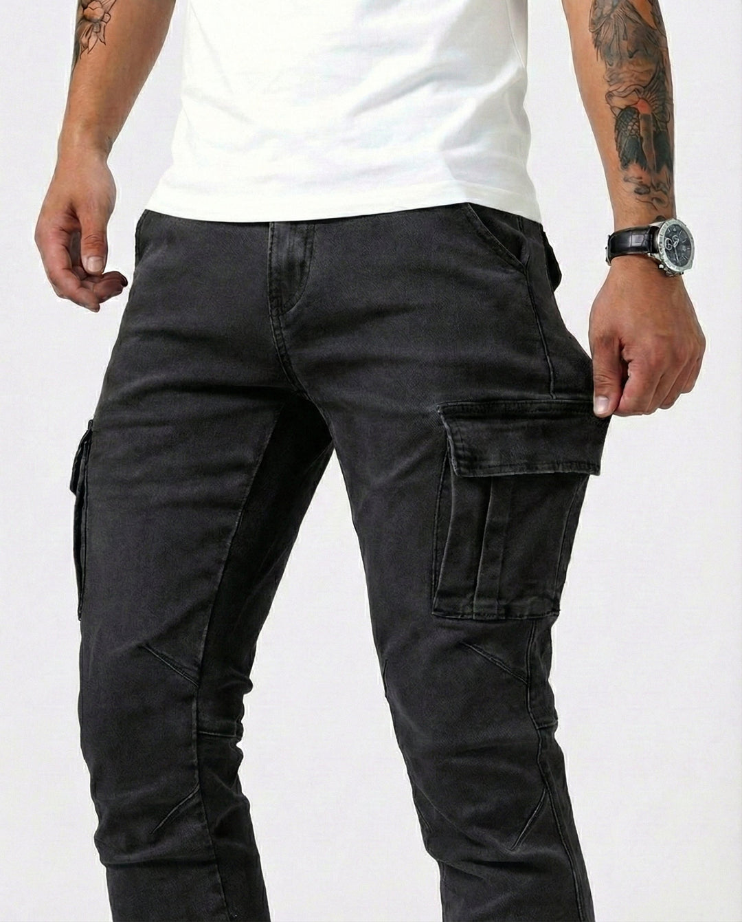 Jason | Durable Elastic Cargo Trousers