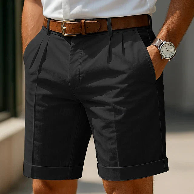 Luca | Luxury Pleated Summer Bermuda Shorts for Men