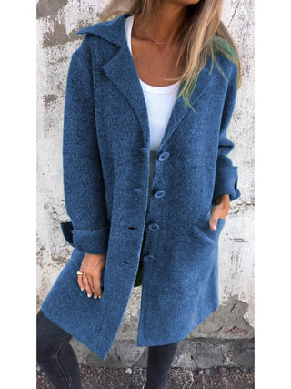 Ella |  Elegant Lapel Button-Front Coat
